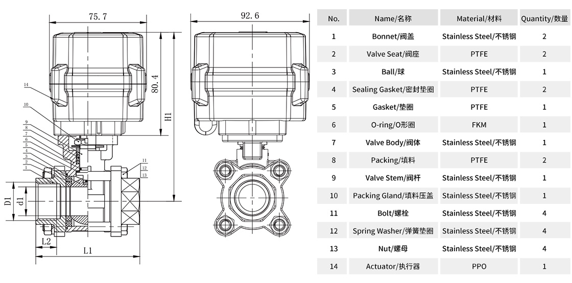 科威納微型電動(dòng)不銹鋼三片式螺紋球閥-零部件材質(zhì)表.jpg